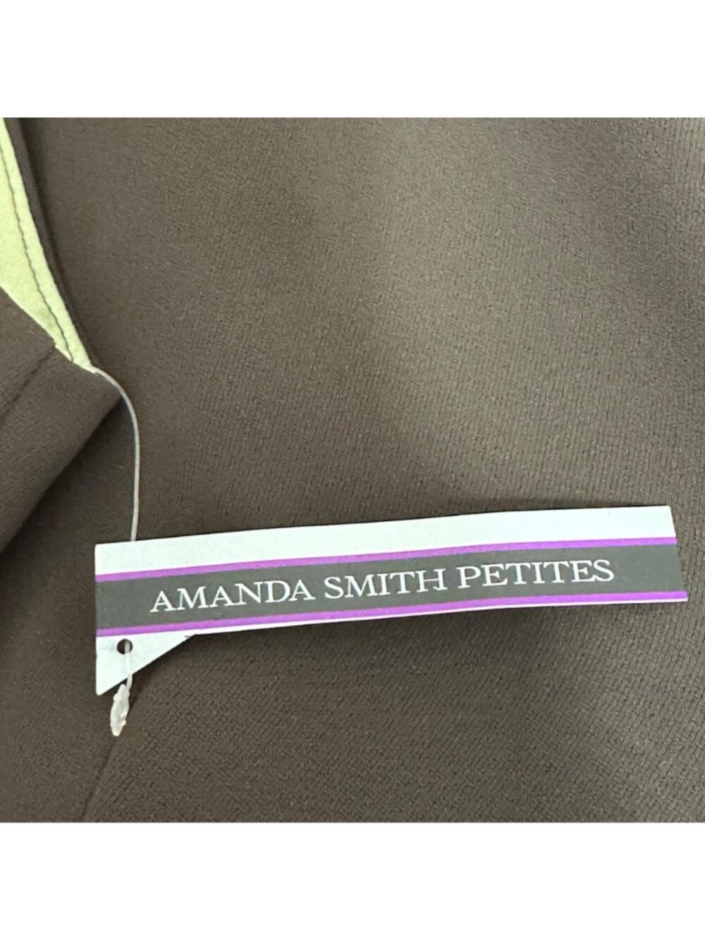 Amanda Smith Petites Brown Sleeveless Sheath Dress Size 8P Preppy Old Money NWT - Picture 6 of 8